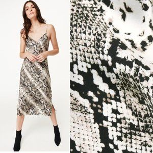NWT Anthropologie Raven Snake-Printed Silk Dress